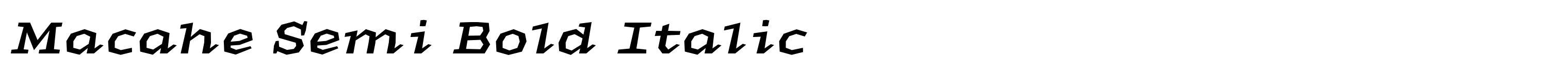 Macahe Semi Bold Italic